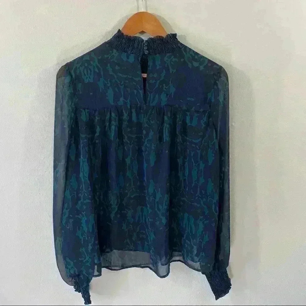 Asher sheer green and blue top - Picture 6 of 6
